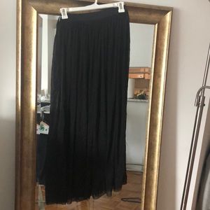 Black midi length skirt